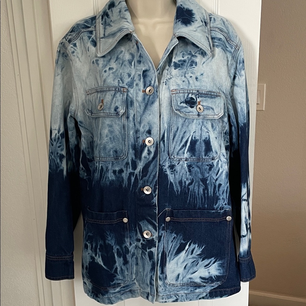 Avec Les Filles Tie-Dye Denim Jacket #156 - Picture 6 of 13